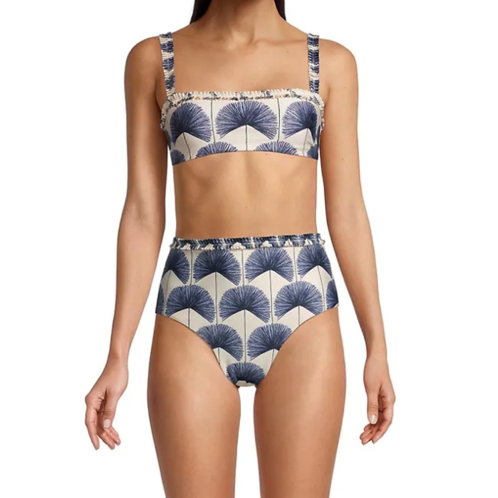NWT Aqua by Aqua Bendita Nopal Palma Mangle Noche Plant Bikini (L top/M bottom)